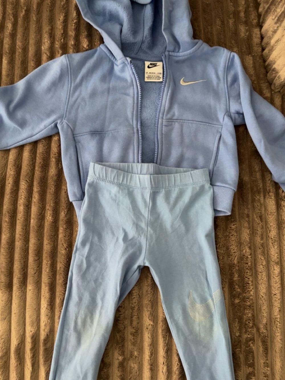 Nike Baby Blue Hoodie & Leggings Set